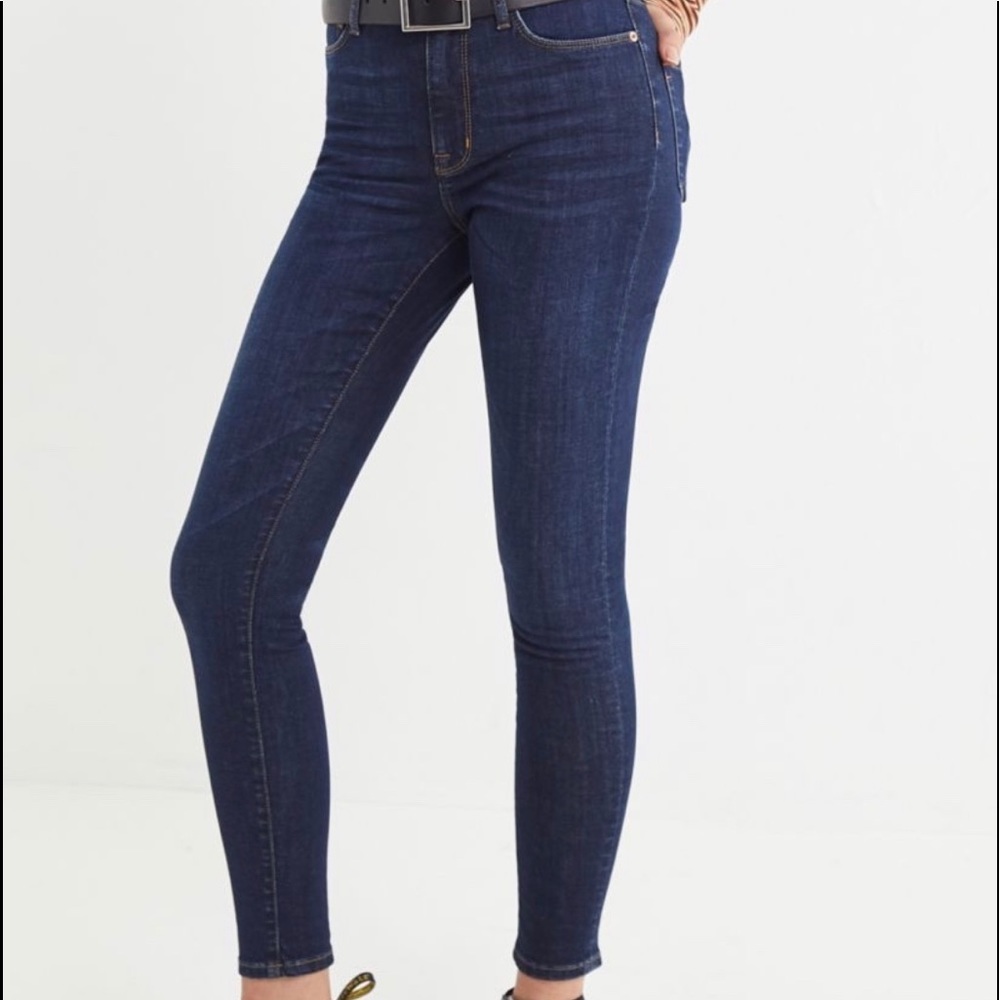BDG UO Twig High-Waisted Skinny Jeans Dark Wash